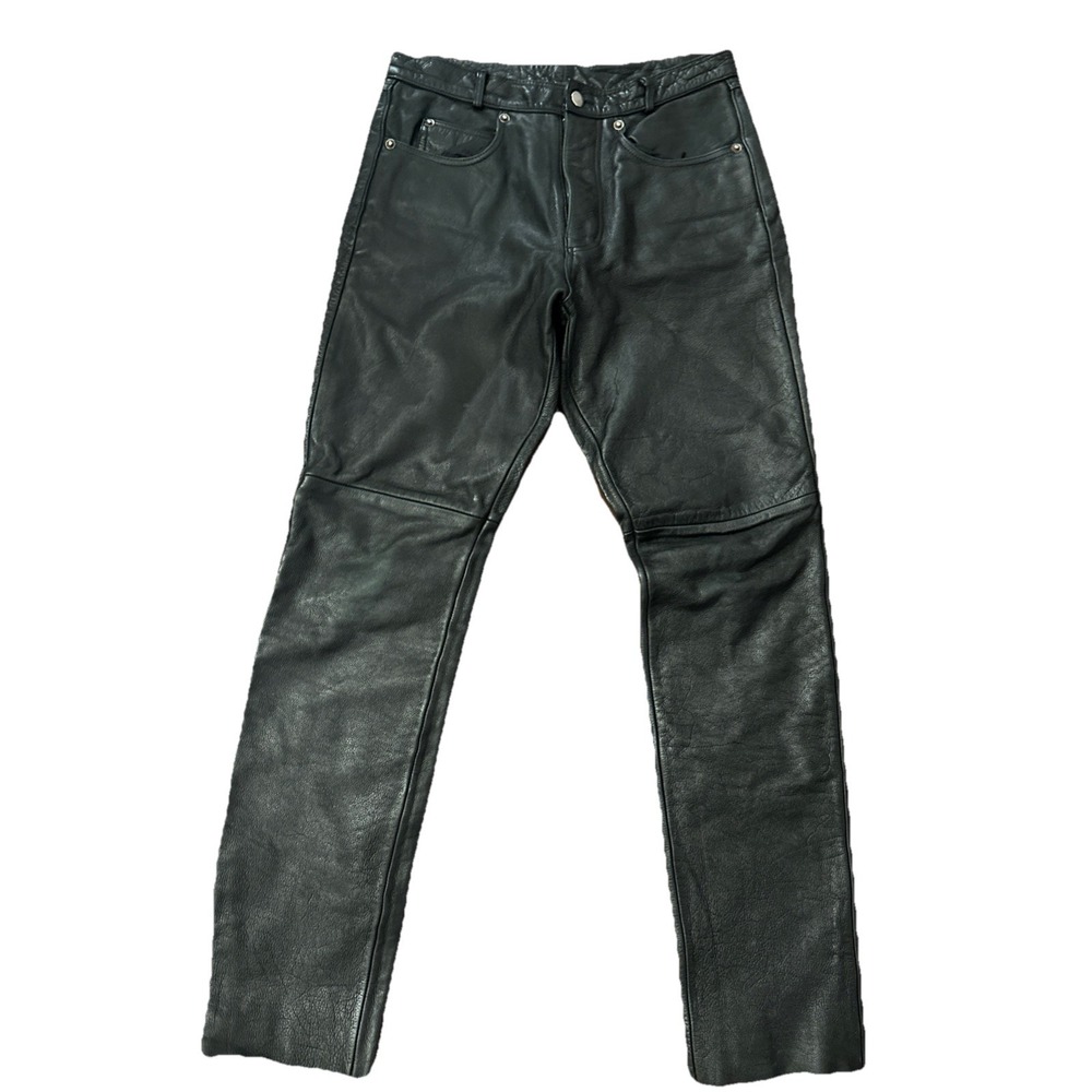 Vintage Wilson Leather Biker Pants 1990s Size 30